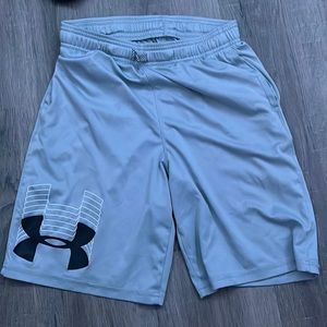 Youth large grey Under Armor athletic shorts.